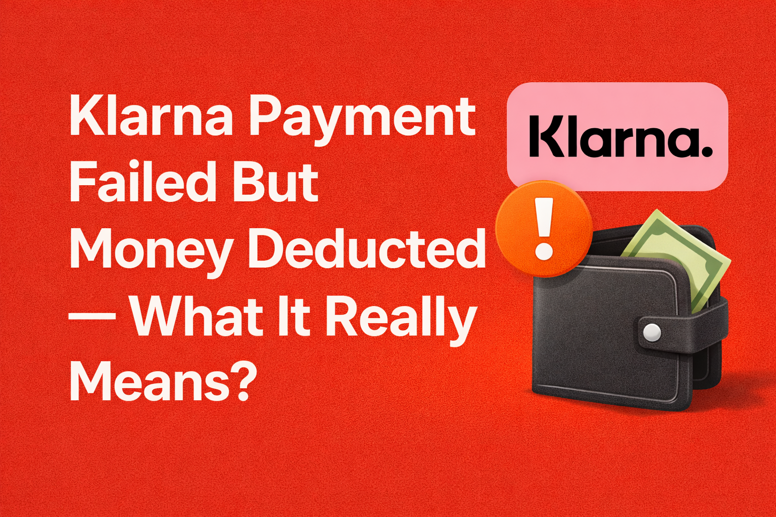 Klarna Payment Failed But Money Deducted — What It Really Means?